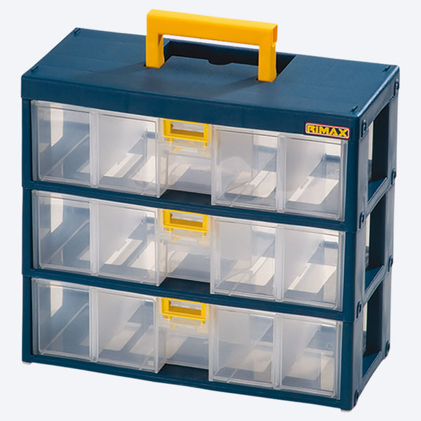 Caja Organizadora Modular Gavetas 3x80 Milimetros Azul Petróleo