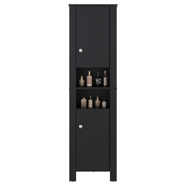 Mueble  Auxiliar para Baño Vanes, Wengue, con espacio para objetos decorativos