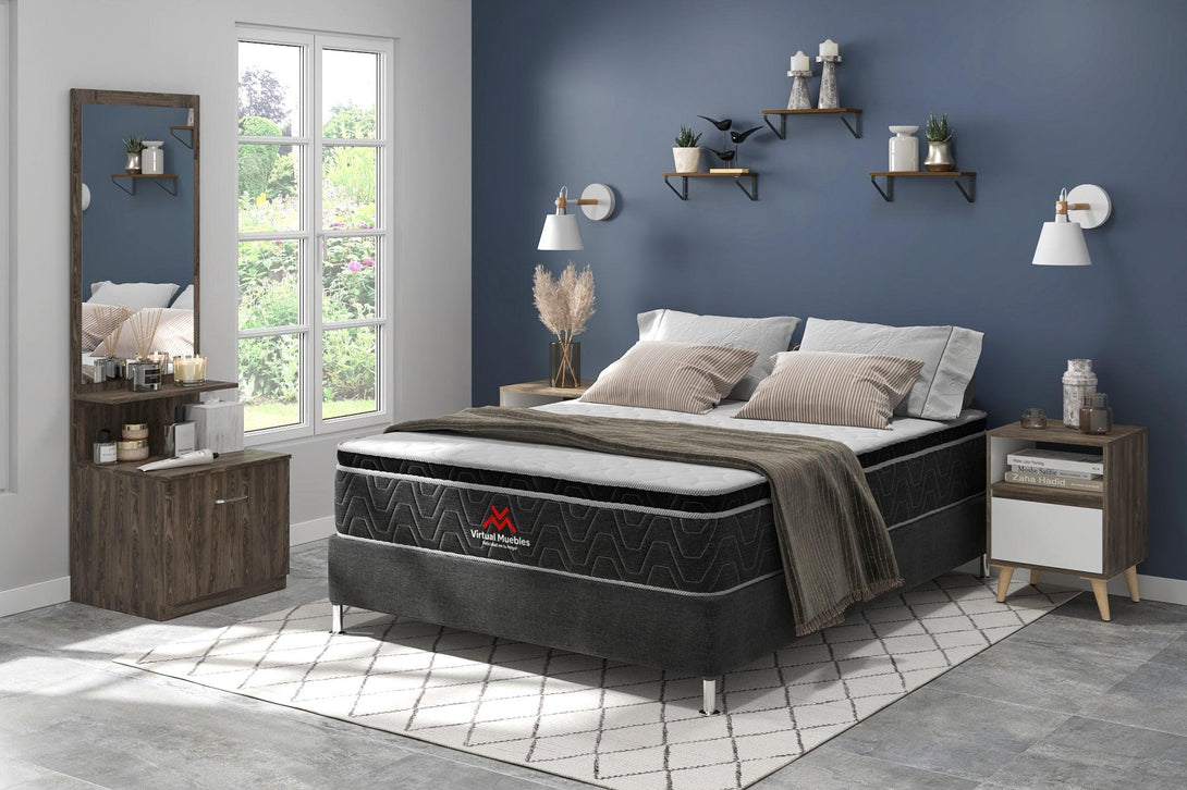 Combo para Habitación Fenix, incluye Cama Doble y Colchón.