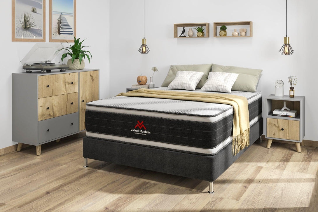 Combo para Habitación Bela, incluye Base Cama Doble.