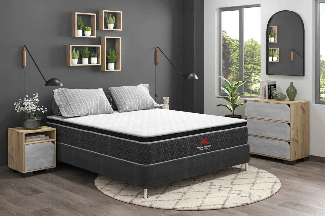 Combo para Habitación Atlantis, incluye Cama Queen y Colchón.