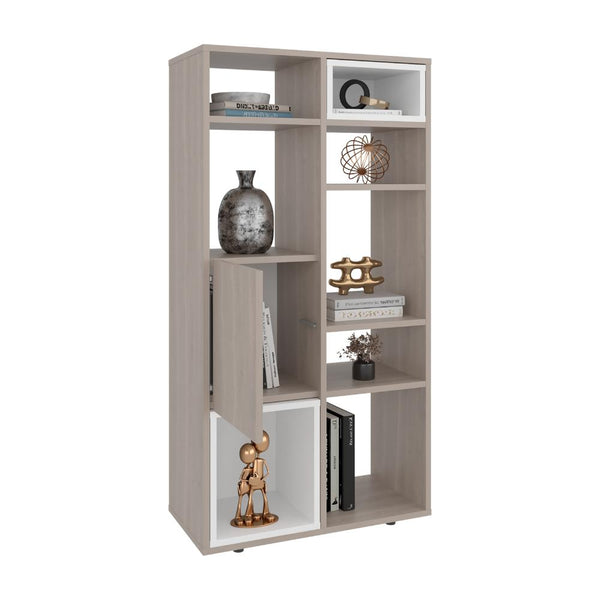 Biblioteca Escalera Momi, Bardolino y Blanco, con espacio para ubicar objetos decorativos