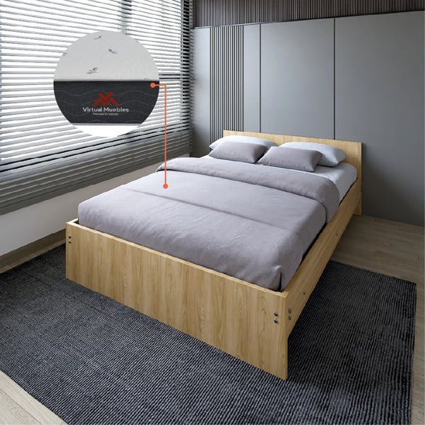 Combo para Habitación Boust, Incluye Cama Doble y Colchón