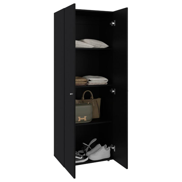 Closet Beico, Wengue, con dos Puertas Abatibles y un Tubo cromado
