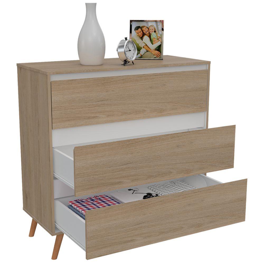 Organizador Durham color Beige y Blanco para Habitación.