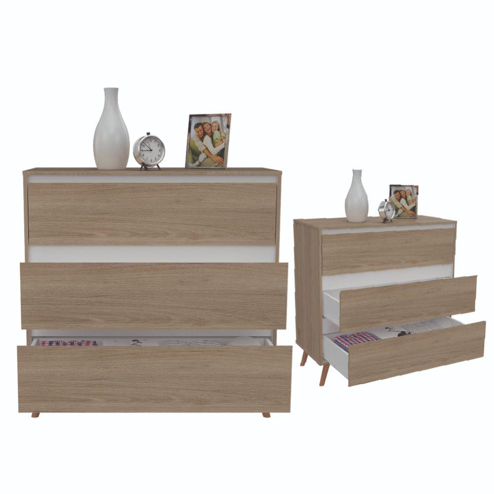 Organizador Durham color Beige y Blanco para Habitación.