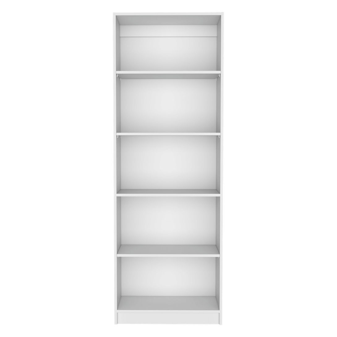 Biblioteca Home, Blanco Duqueza, con Cinco Entrepaños - VIRTUAL MUEBLES