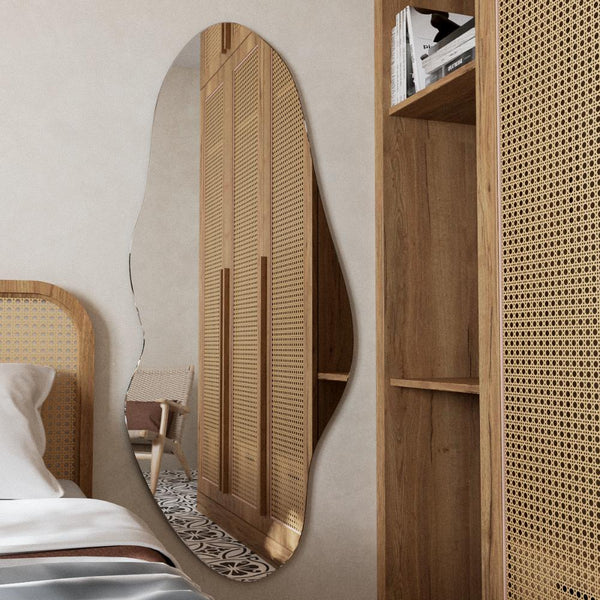 Espejo Irregular Blue, Gris, Diseño Moderno