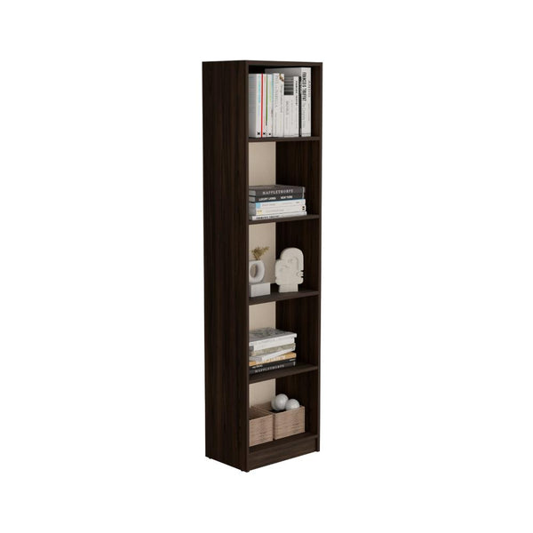 Biblioteca Up, Nogal y Toquilla, con espacio para libros y objetos decorativos
