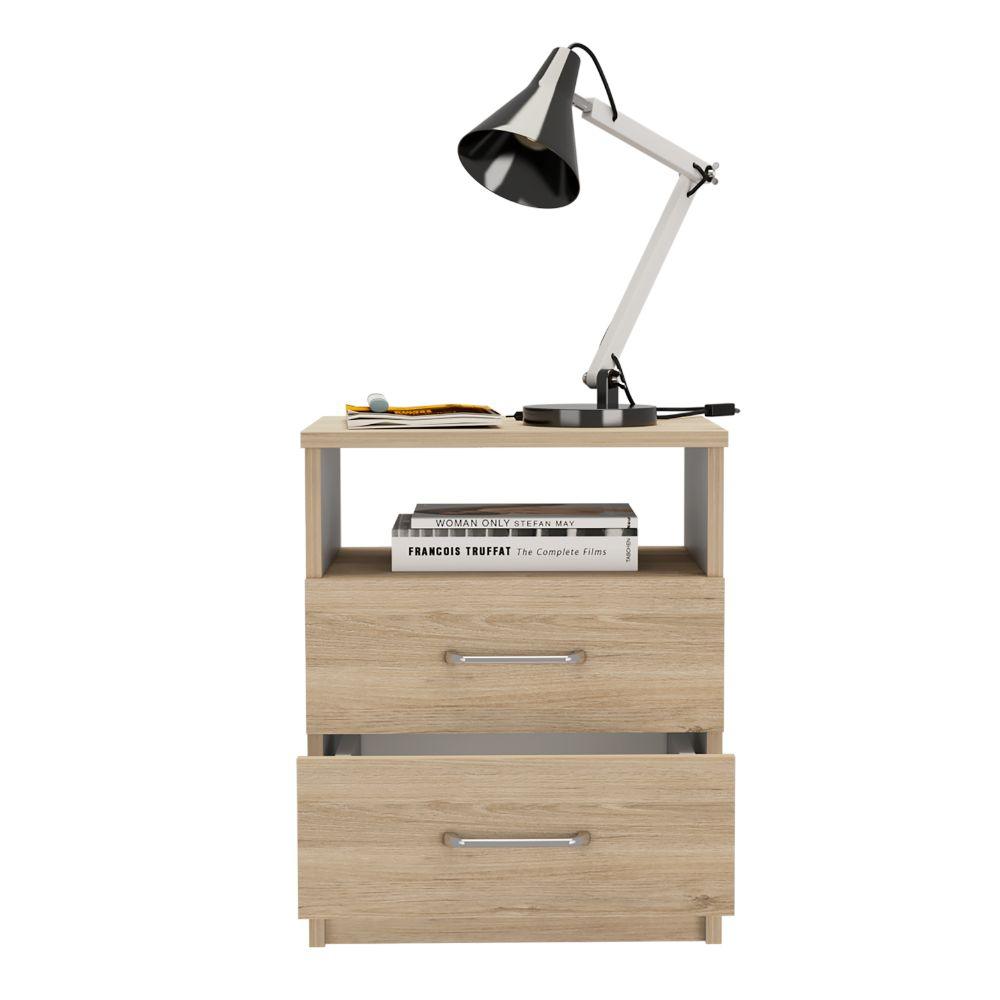 Mesa de Noche Cantabria color Miel para Habitación.