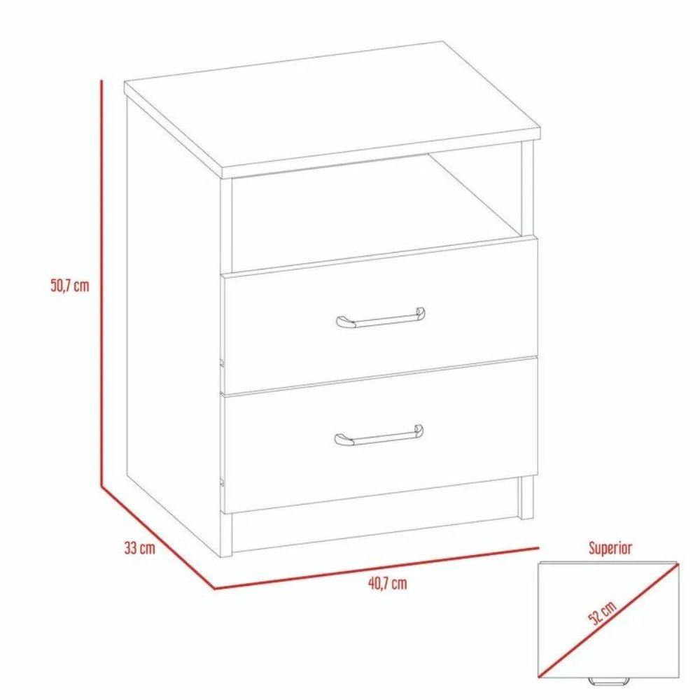 Mesa de Noche Cantabria color Miel para Habitación.
