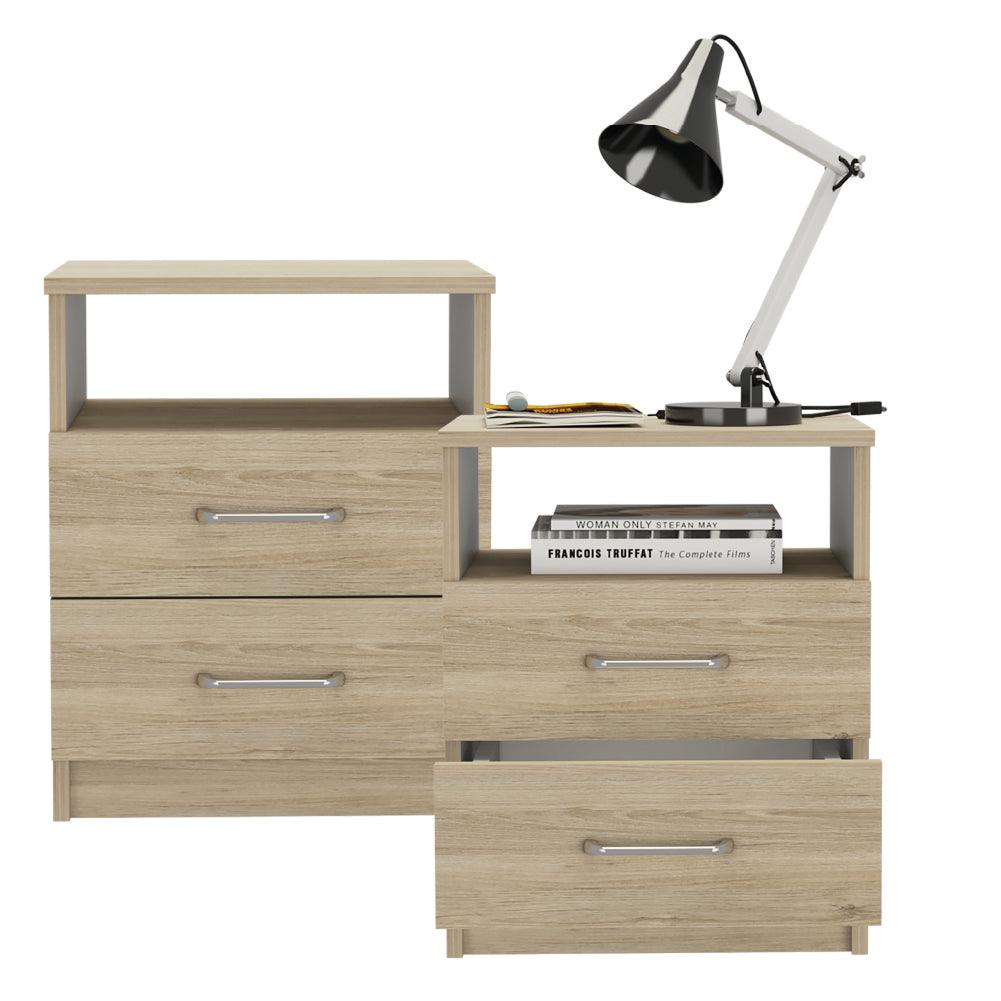 Mesa de Noche Cantabria color Miel para Habitación.