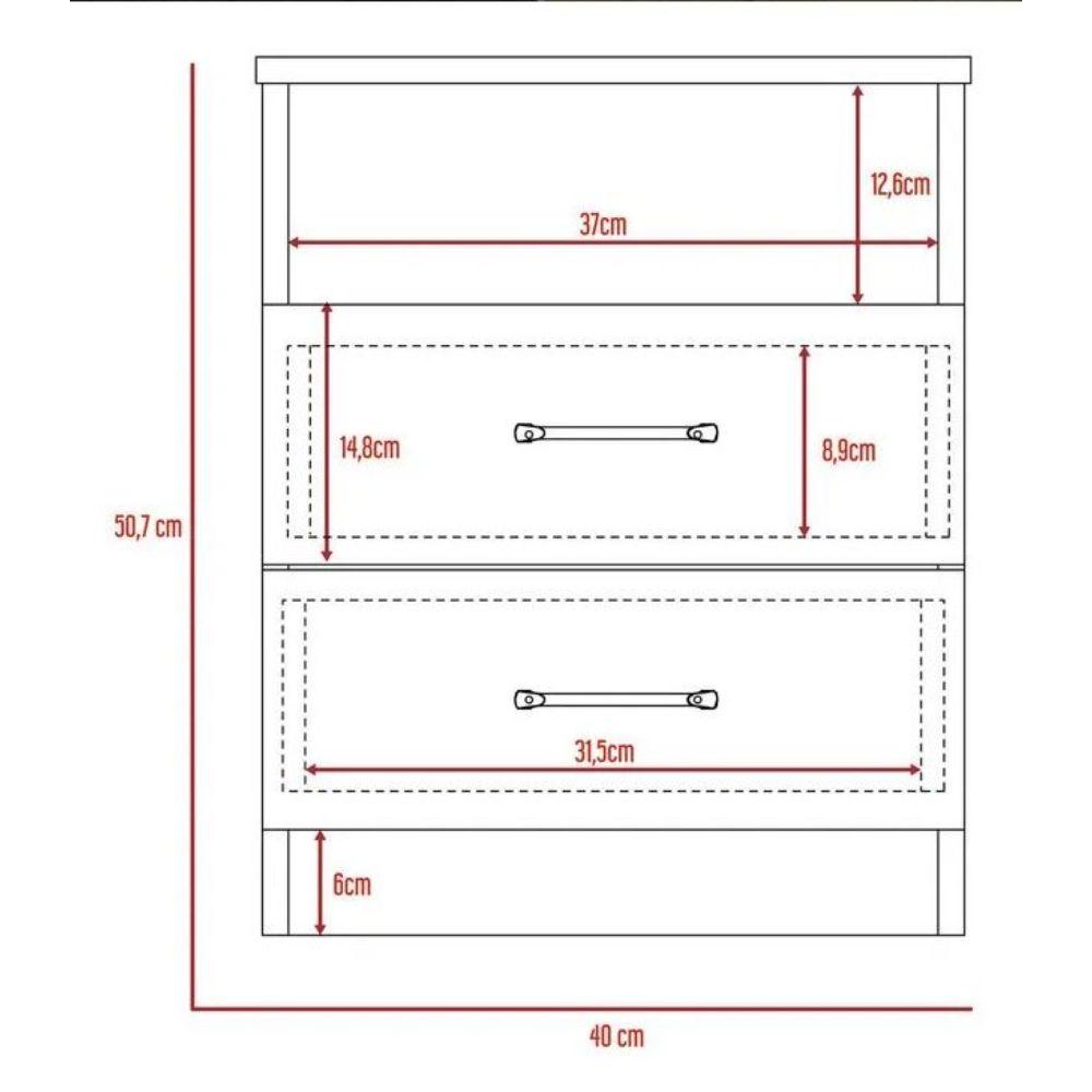 Mesa de Noche Cantabria color Miel para Habitación.