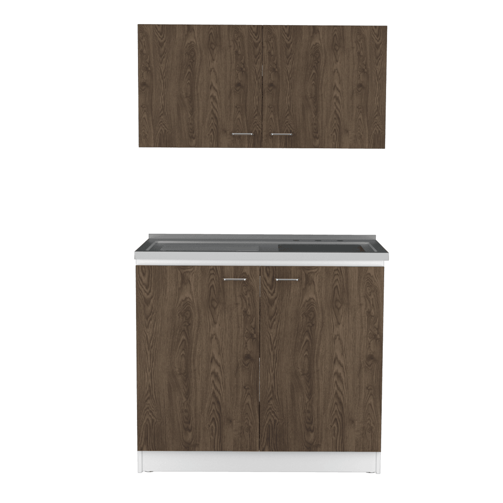 Cocina Integral Cantabria color Chocolate y Blanco.