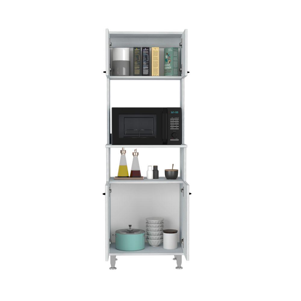 Mueble Alacena Fenix, Blanco, cuenta con cuatro puertas batientes y amplio espacio de almacenamiento CF - VIRTUAL MUEBLES