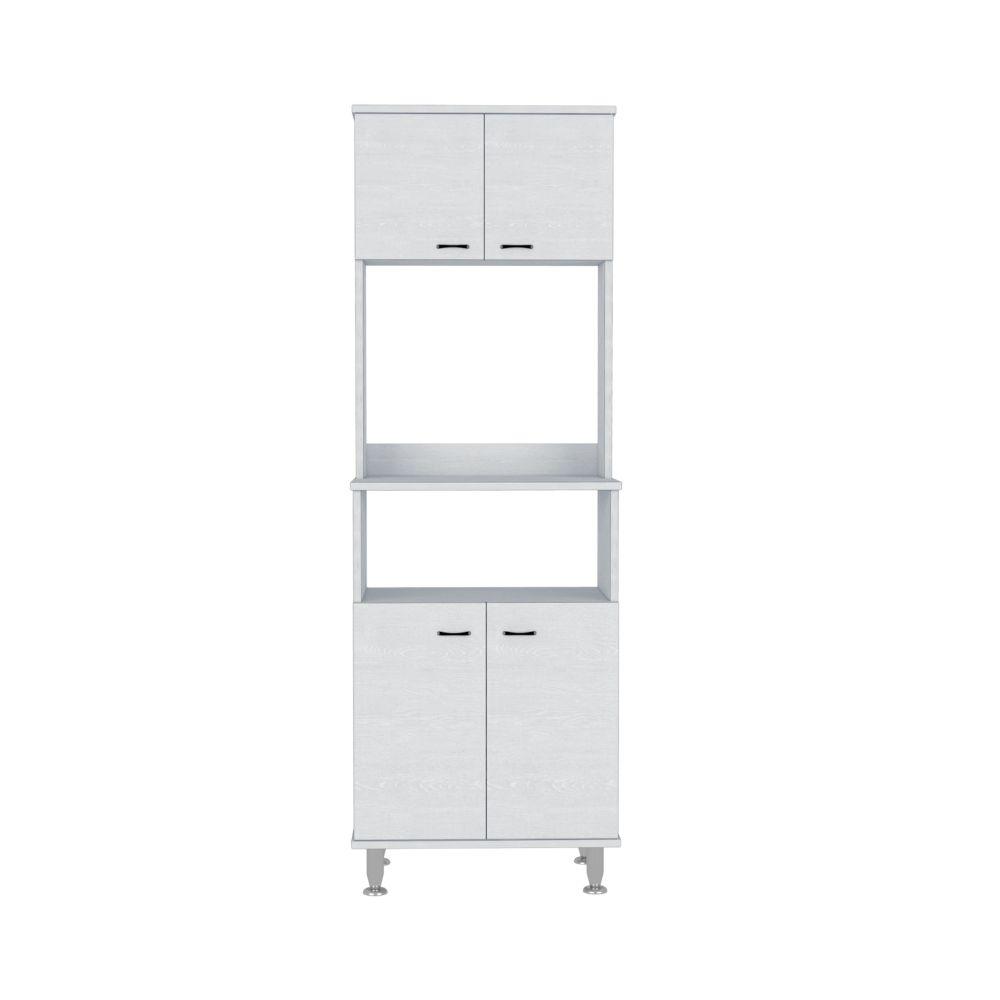 Mueble Alacena Fenix, Blanco, cuenta con cuatro puertas batientes y amplio espacio de almacenamiento CF - VIRTUAL MUEBLES