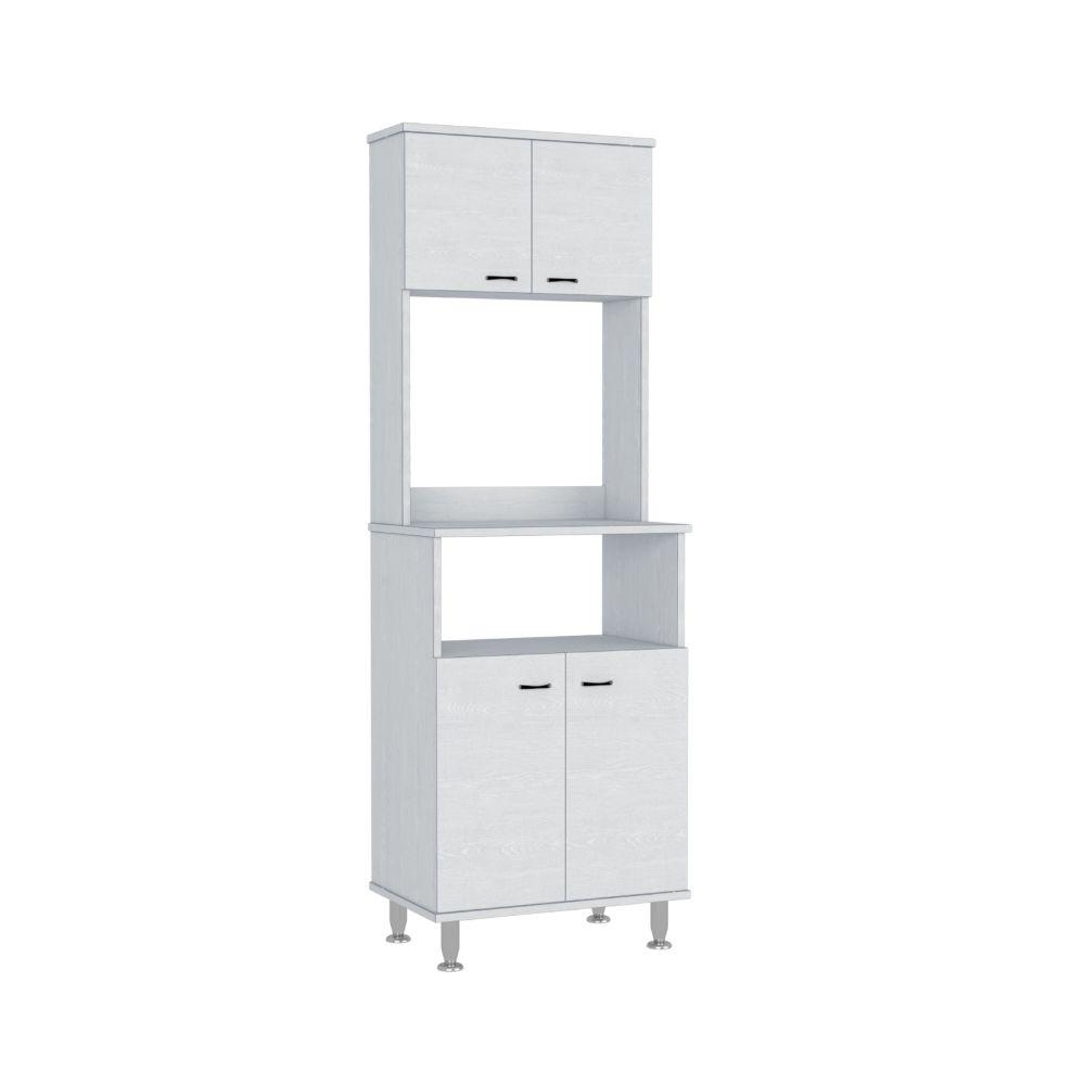 Mueble Alacena Fenix, Blanco, cuenta con cuatro puertas batientes y amplio espacio de almacenamiento CF - VIRTUAL MUEBLES