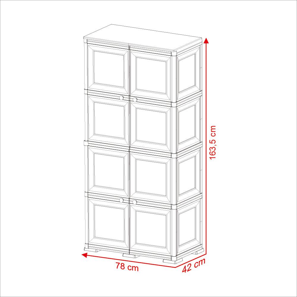 Mueble Organizador Elegance Liso Da Vinci color Wengue para Habitación.