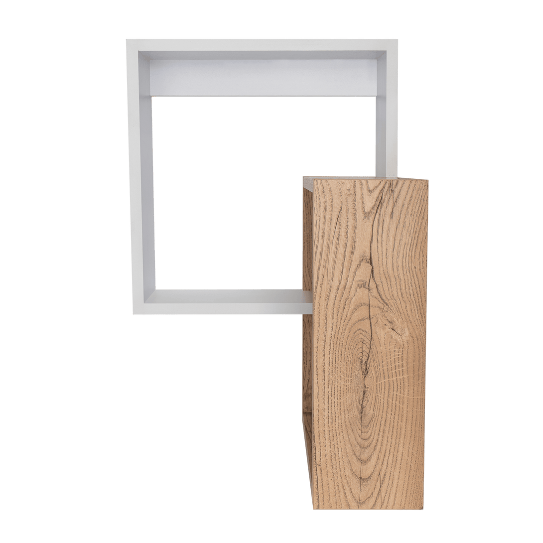 Repisa Cuadrada Deia, Beige y Blanco, x 1 Unidad - VIRTUAL MUEBLES